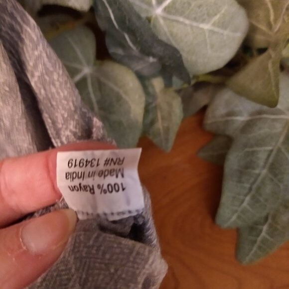 Ananda Rayon Lace/Button Front Smocking Top - Picture 6 of 7